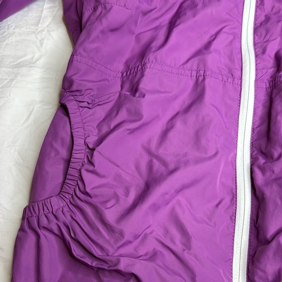 Storm Purple Ski Jacket with Elastic Cuffs and Attached Hood - Picture 3 of 9
